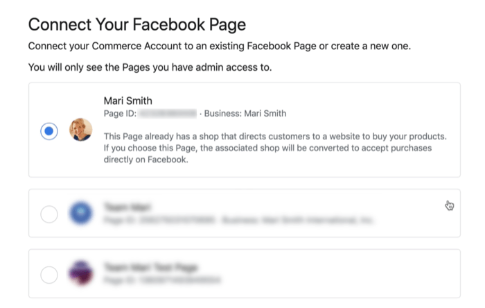 Connect your page Connect your page