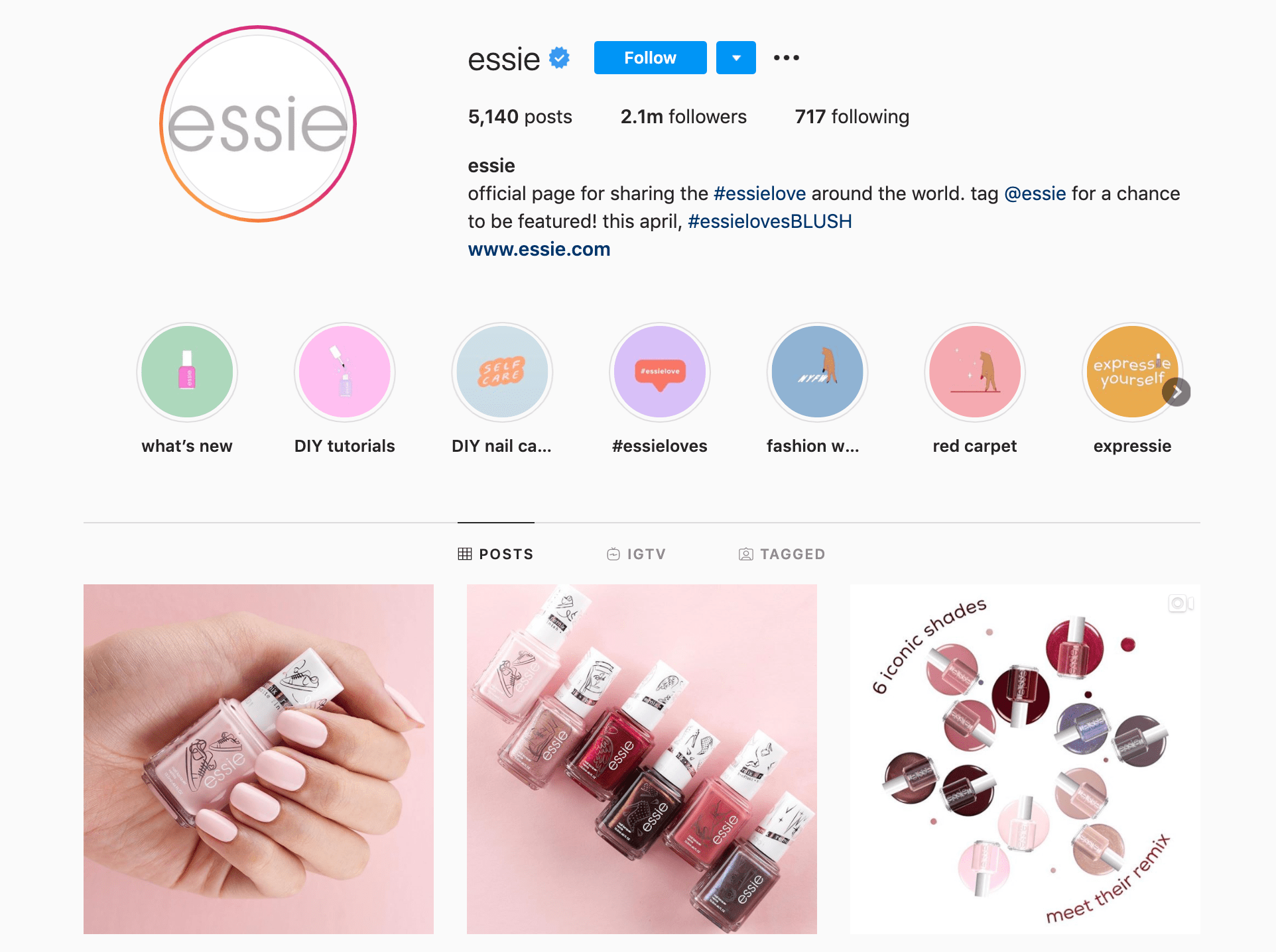 Essie hashtags Essie hashtags
