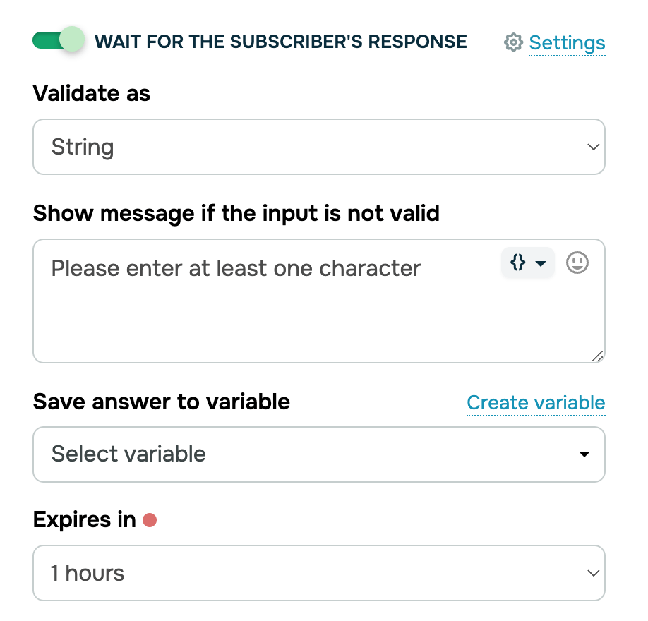 screen user input
