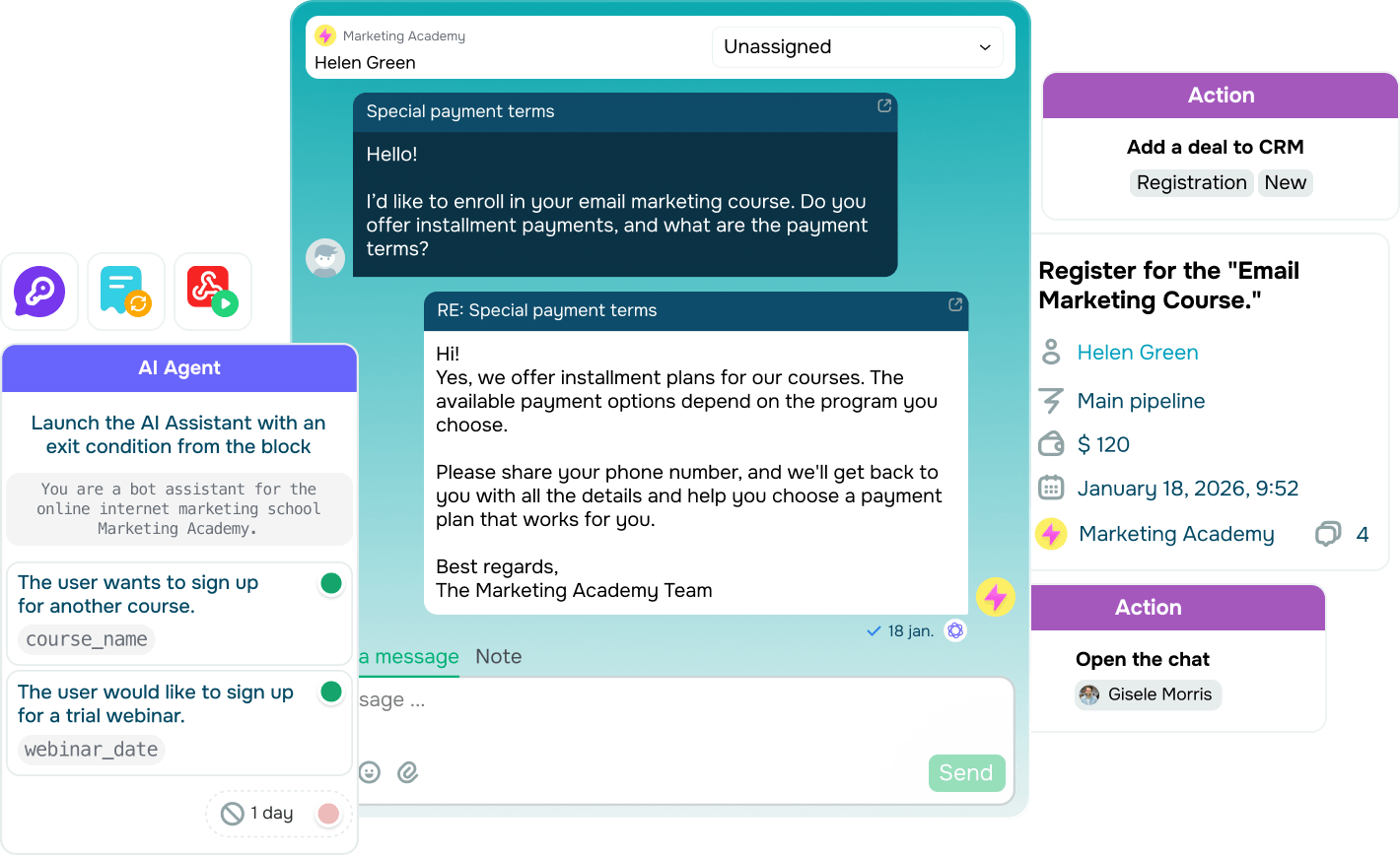 Chatbots pour emails