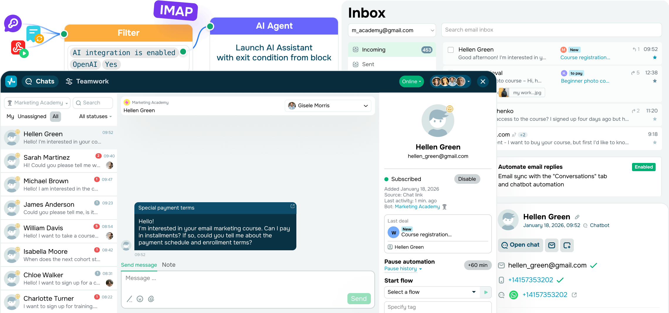 Quelle est la différence entre les chatbots pour emails et une campagne d'emailing ?