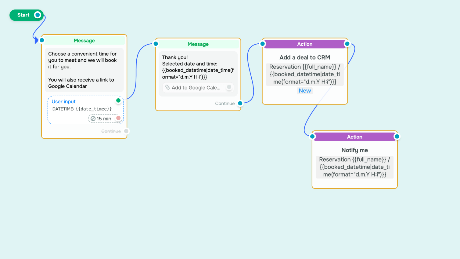 Lien vers Google Calendar