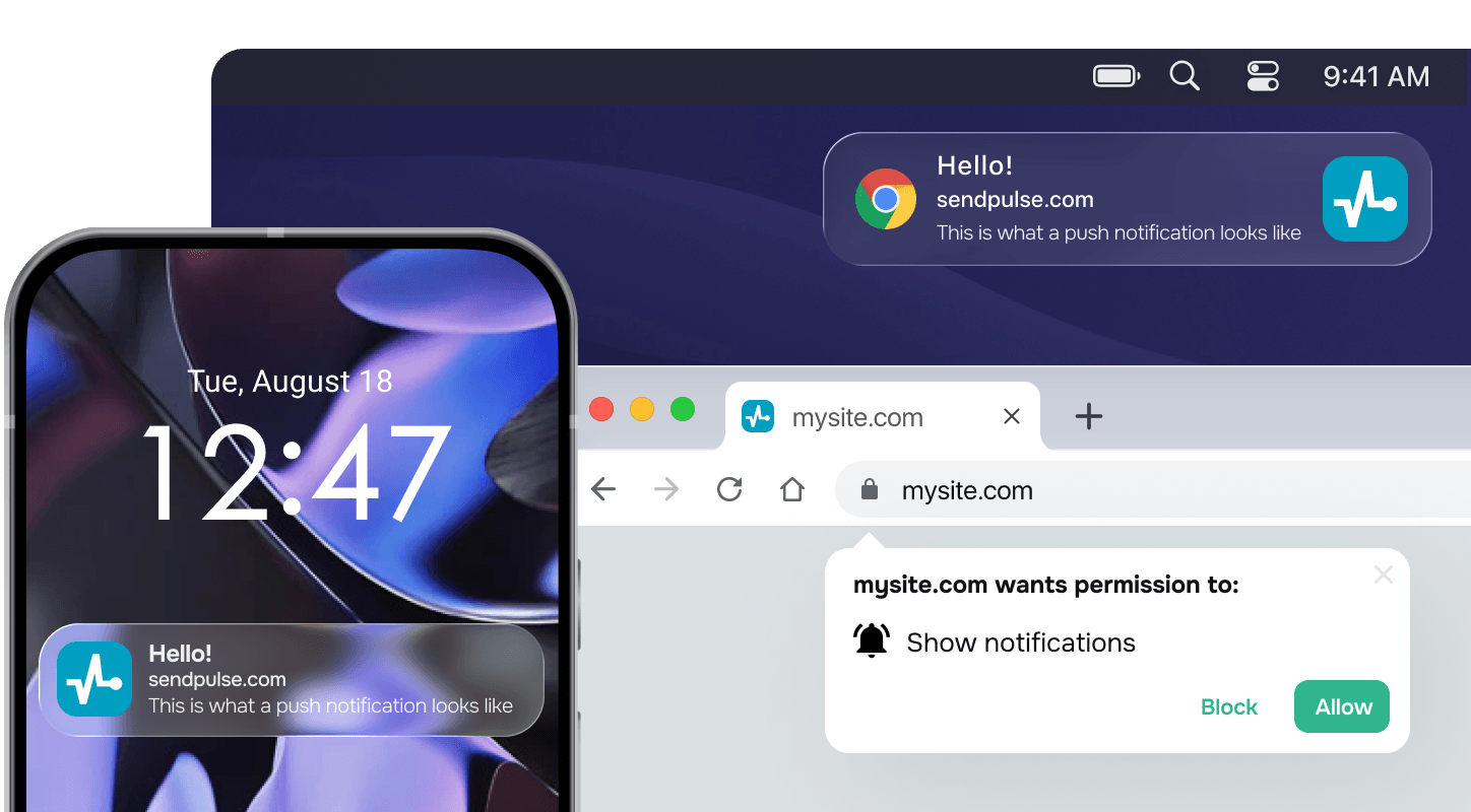 Notifications push web
