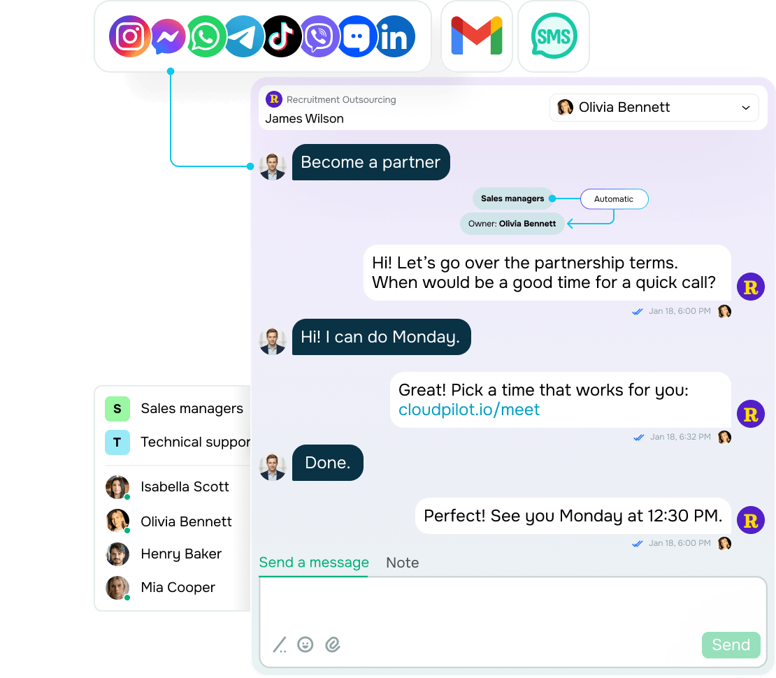 Ajoutez LinkedIn à l’ensemble de vos messageries opérationnelles
