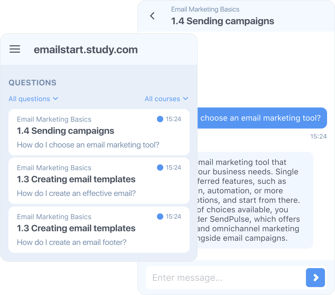 Une communication fluide avec les formateurs et enseignants