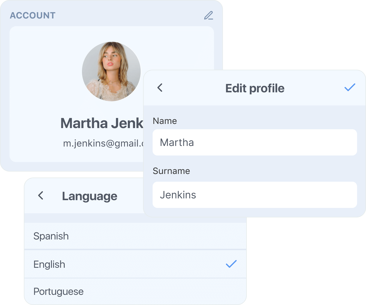 Paramètres de profil intuitifs