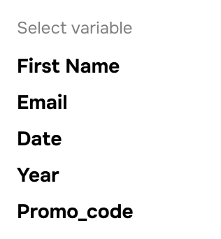 select variable